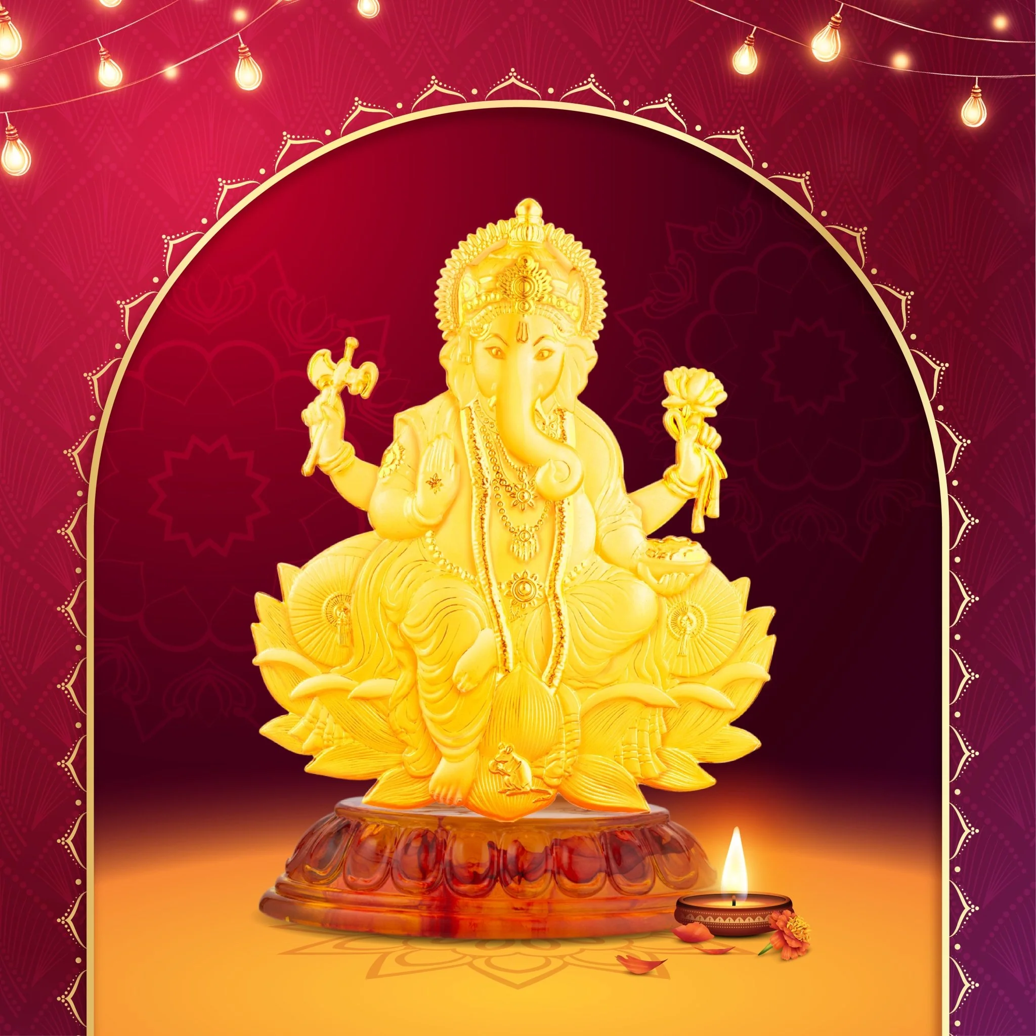 999 Gold Goddess Lakshmi Figurine - Image 2