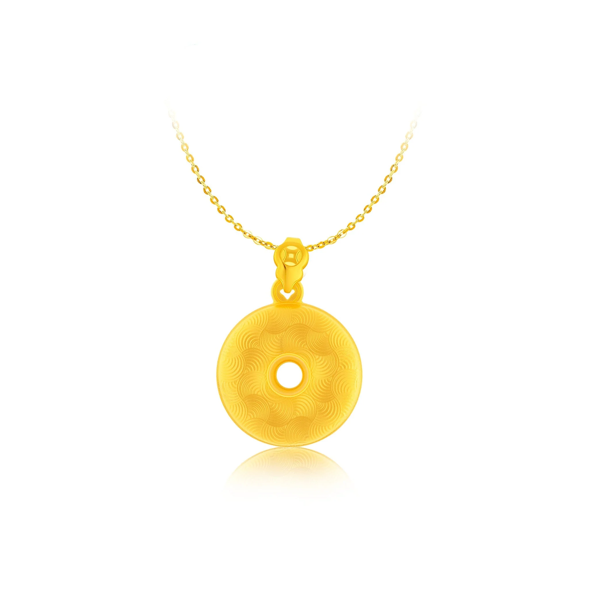 999 Gold Golden Guardian Buckle Pendant - Image 6