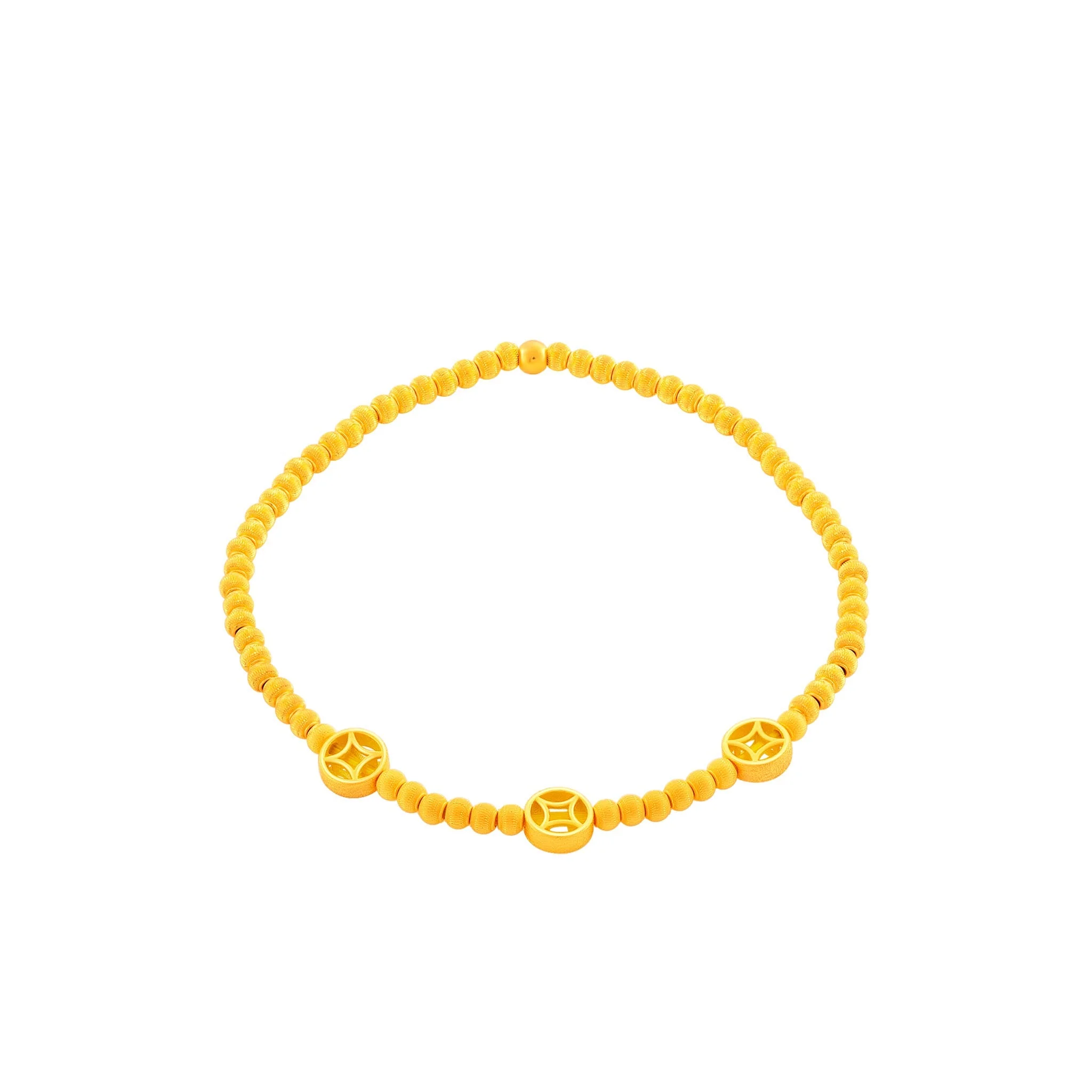 999 Gold Golden Sphere Bracelet - Image 2