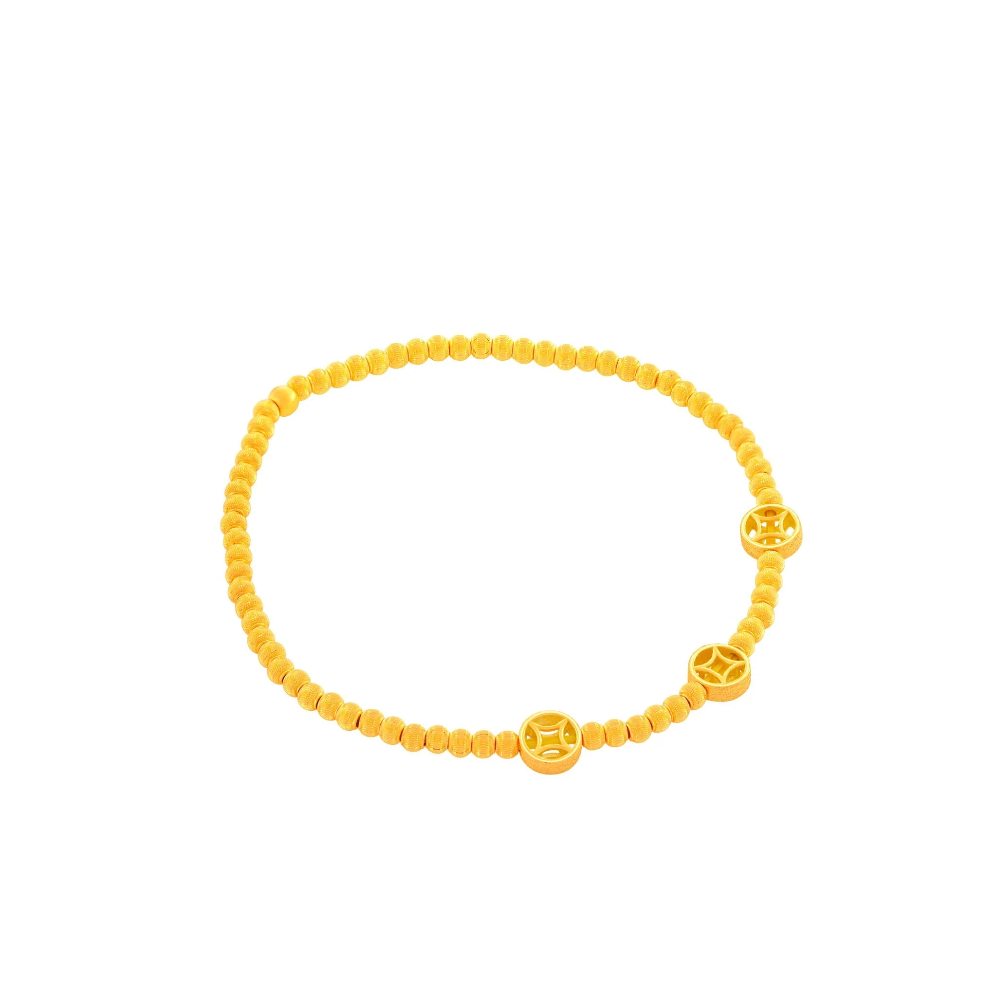 999 Gold Golden Sphere Bracelet - Image 3