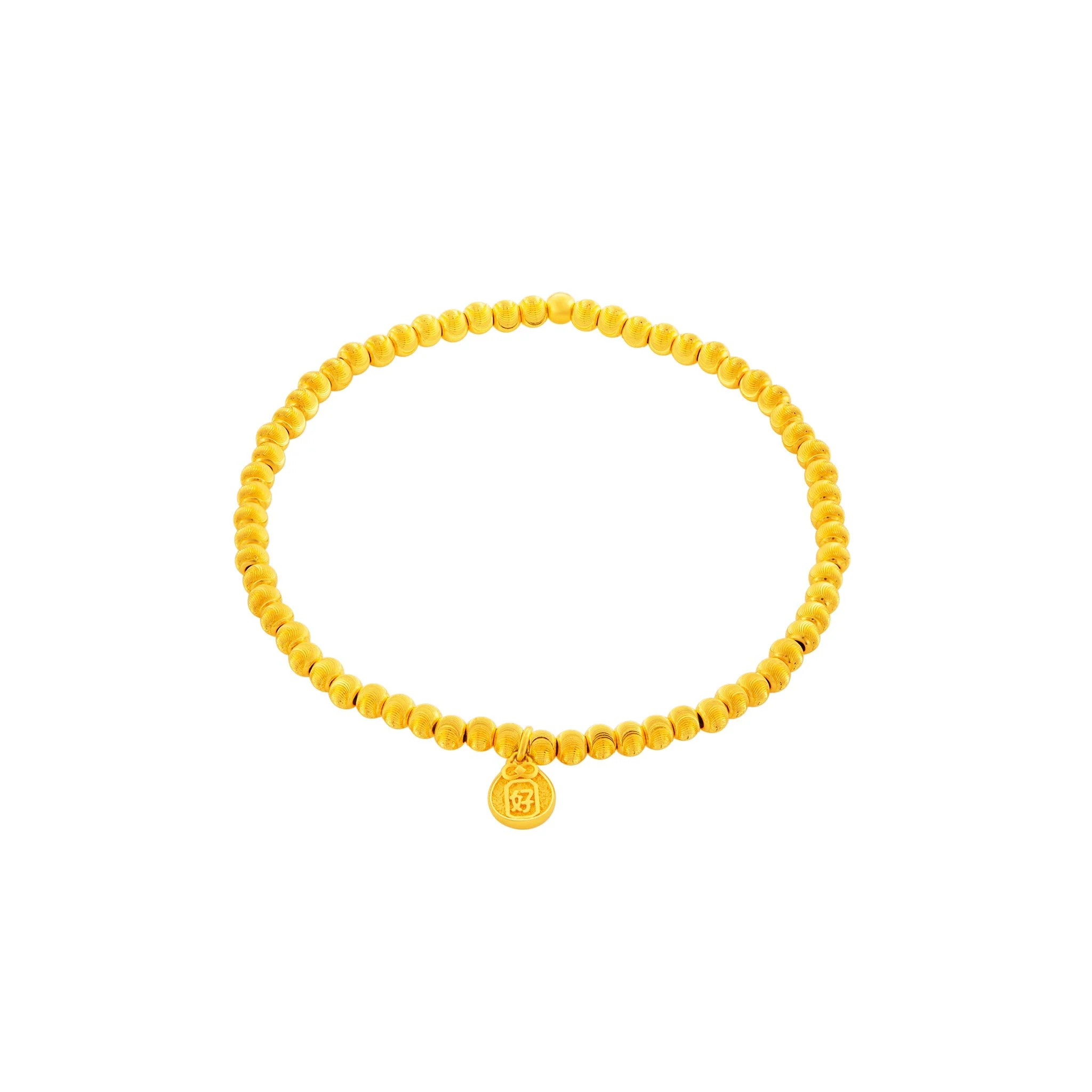 999 Gold Golden Sphere Bracelet - Image 4