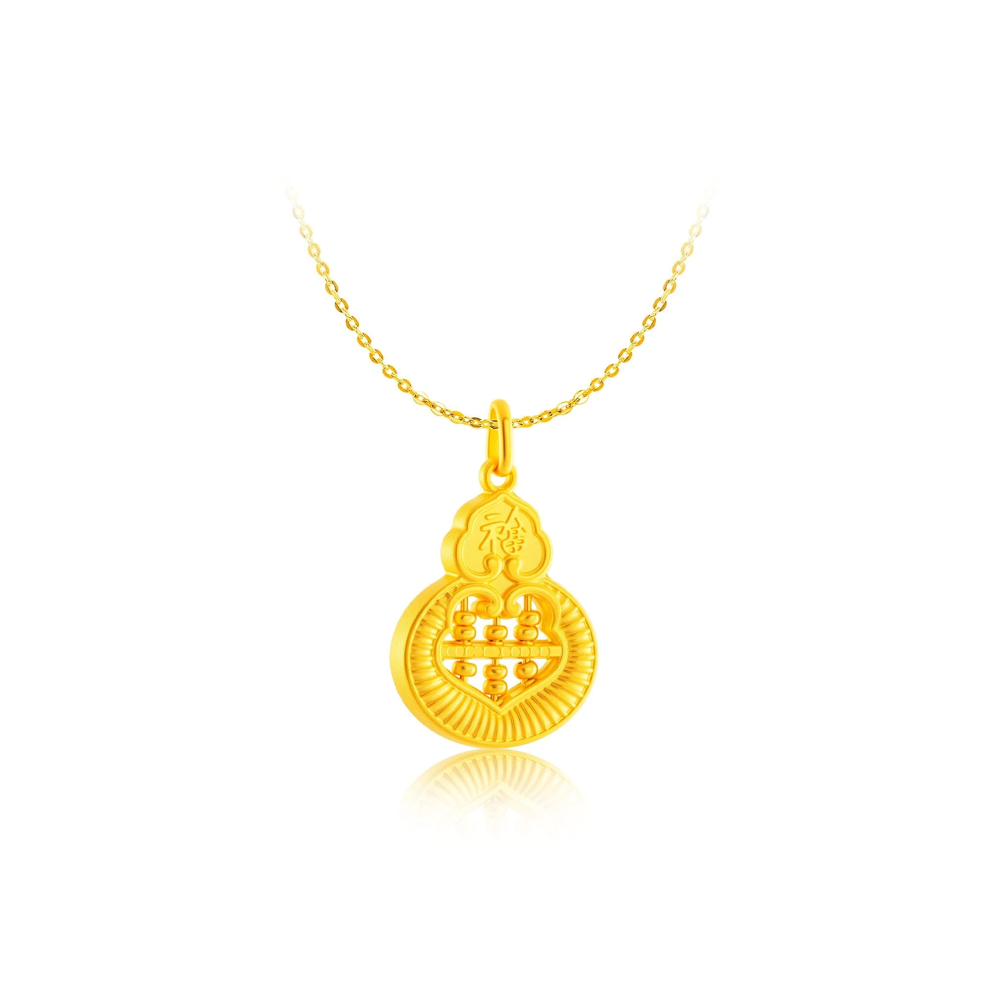 999 Gold Heavenly Gourd Abacus Pendant - Image 2