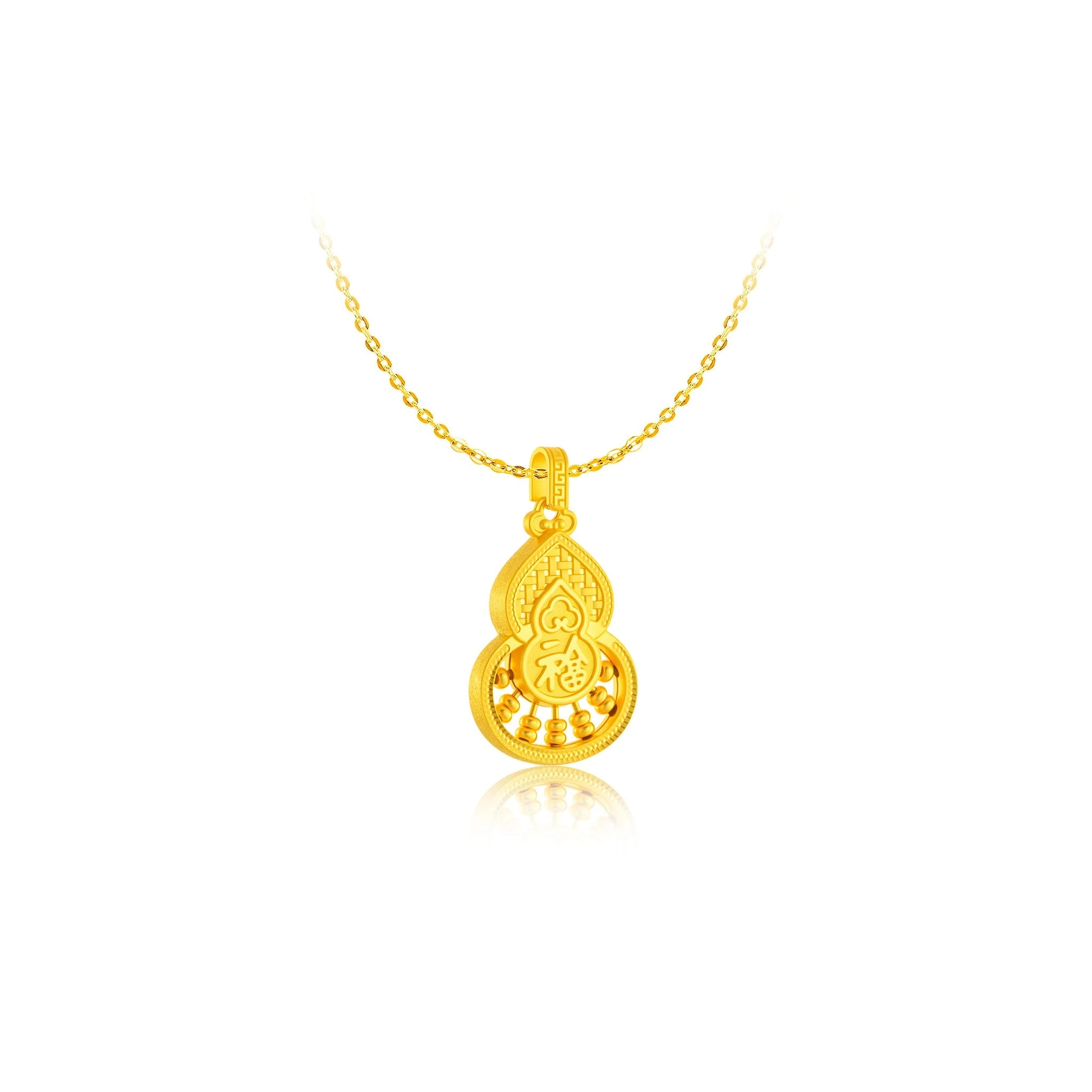 999 Gold Heavenly Gourd Abacus Pendant - Image 4