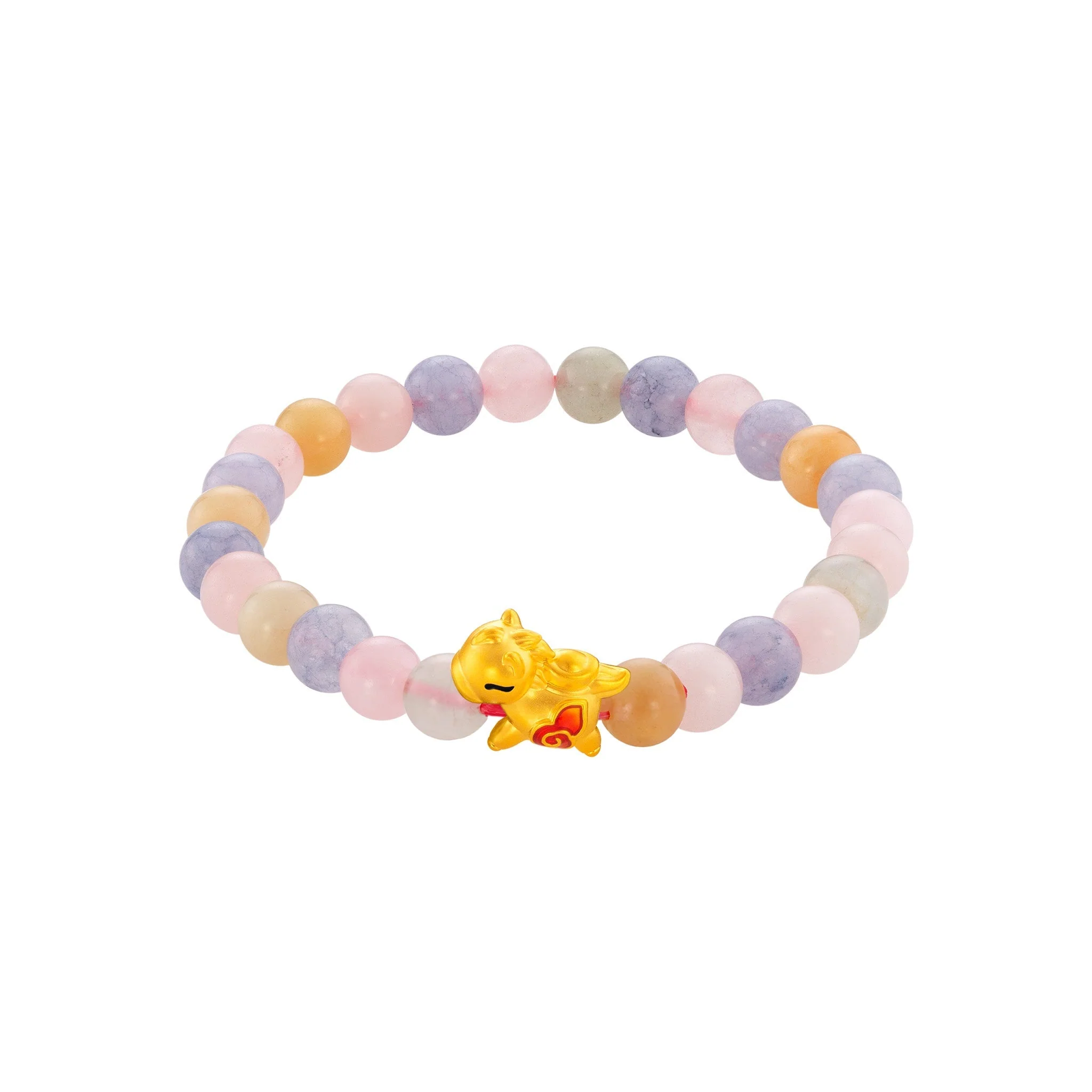 999 Gold Mini Horse 马到功成 with Auspicious Beads Bracelet - Image 17