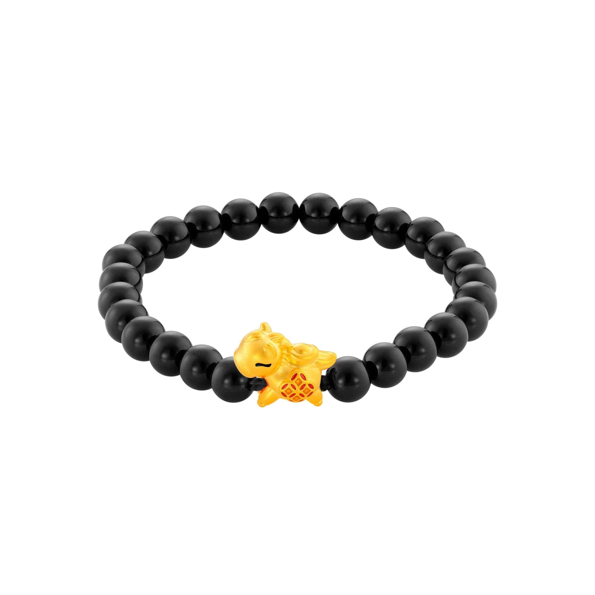 999 Gold Mini Horse 马到功成 with Auspicious Beads Bracelet - Image 18