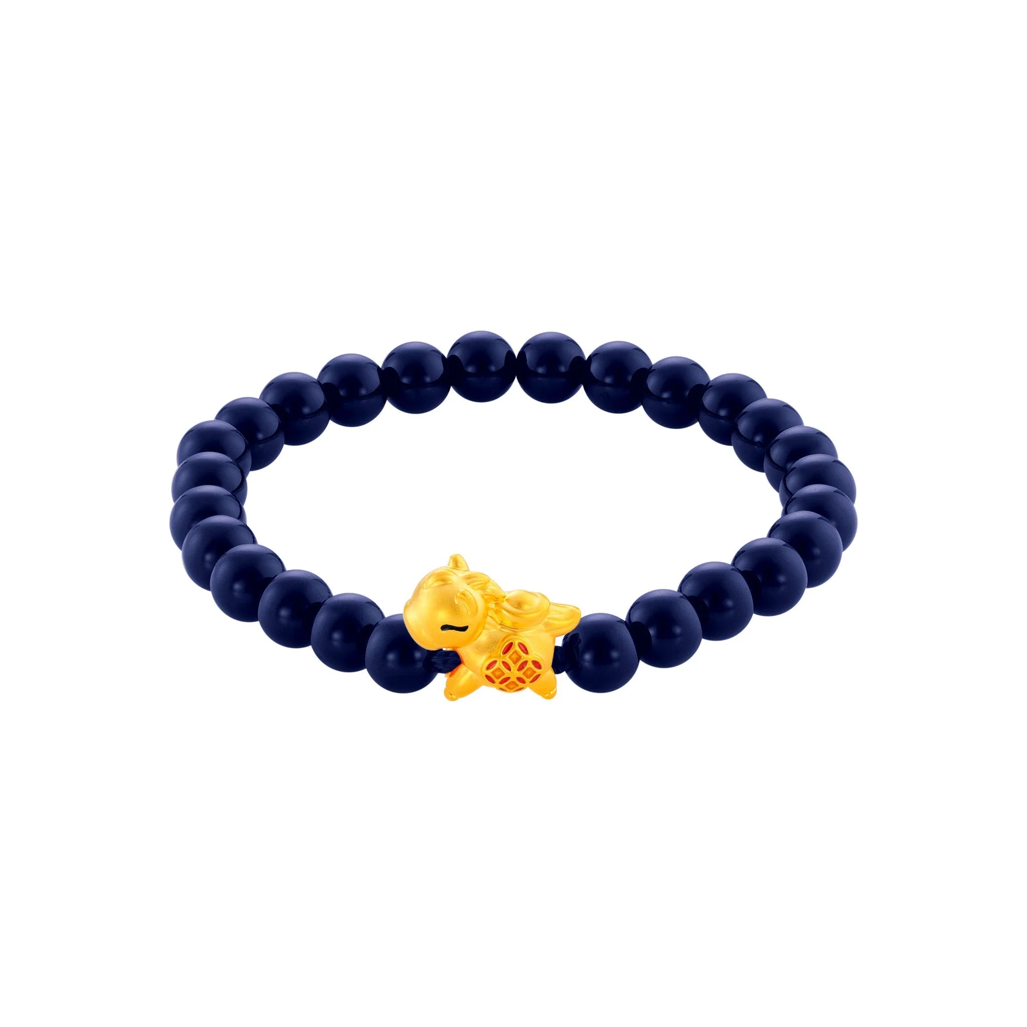 999 Gold Mini Horse 马到功成 with Auspicious Beads Bracelet - Image 19