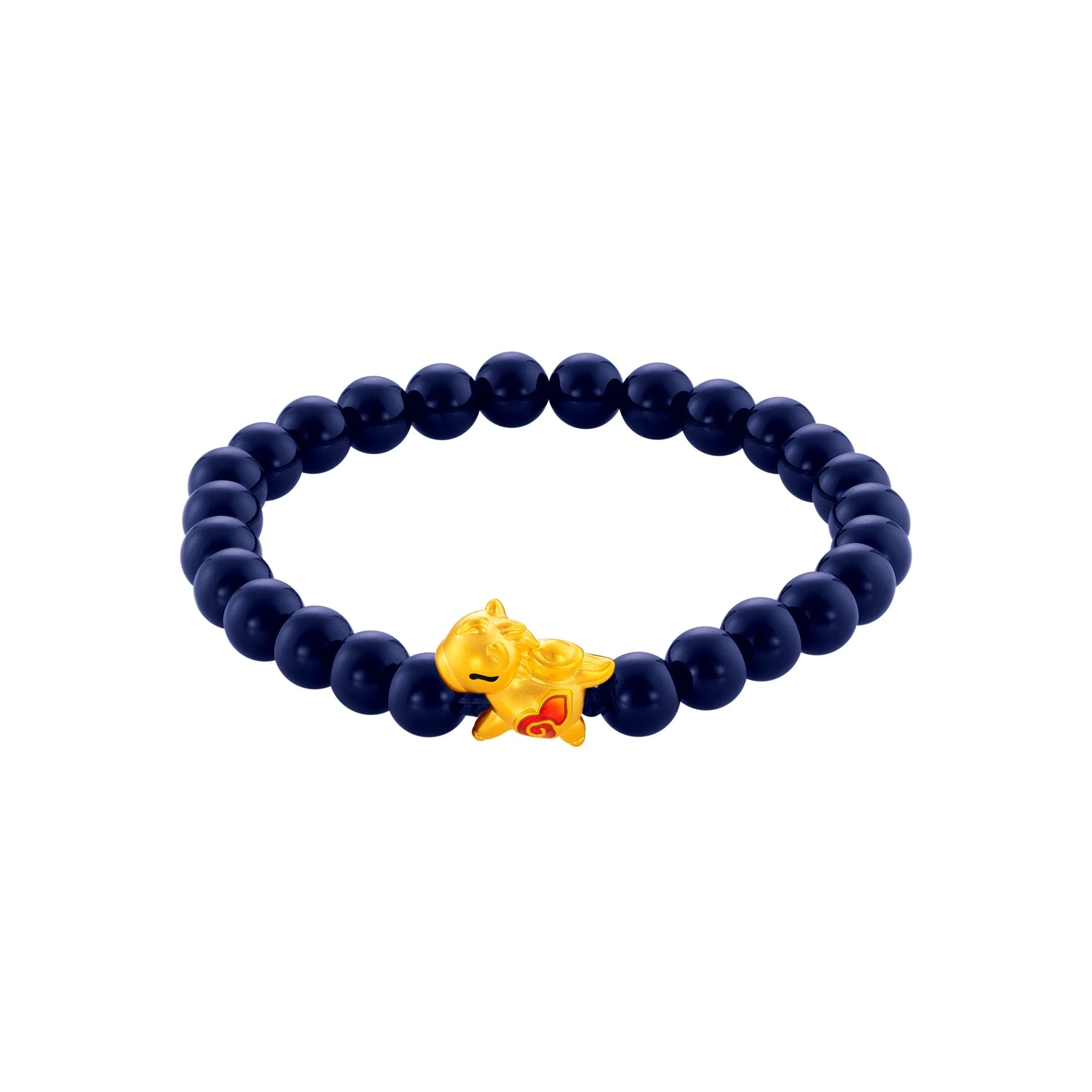 999 Gold Mini Horse 马到功成 with Auspicious Beads Bracelet - Image 20