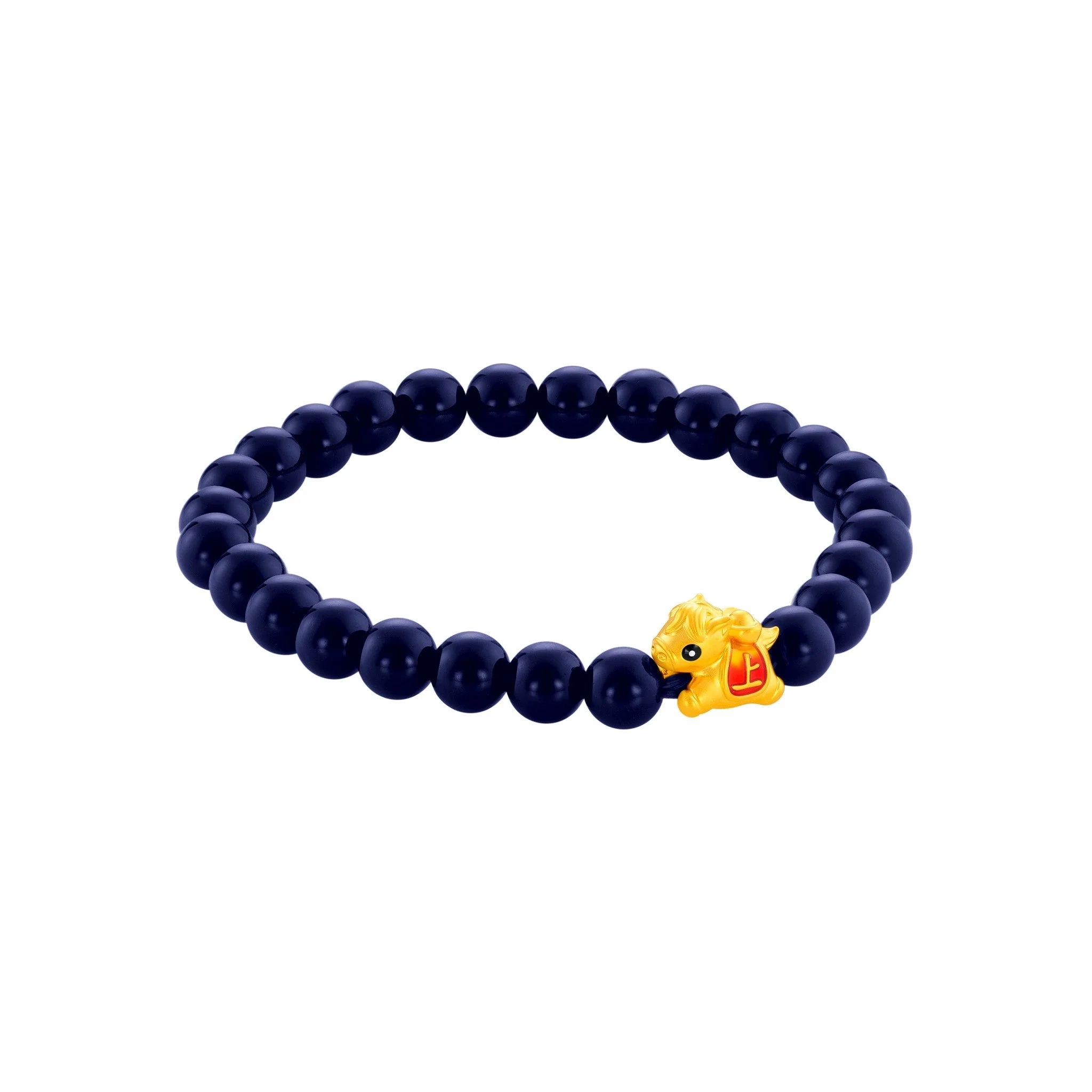 999 Gold Mini Horse 马到功成 with Auspicious Beads Bracelet - Image 21