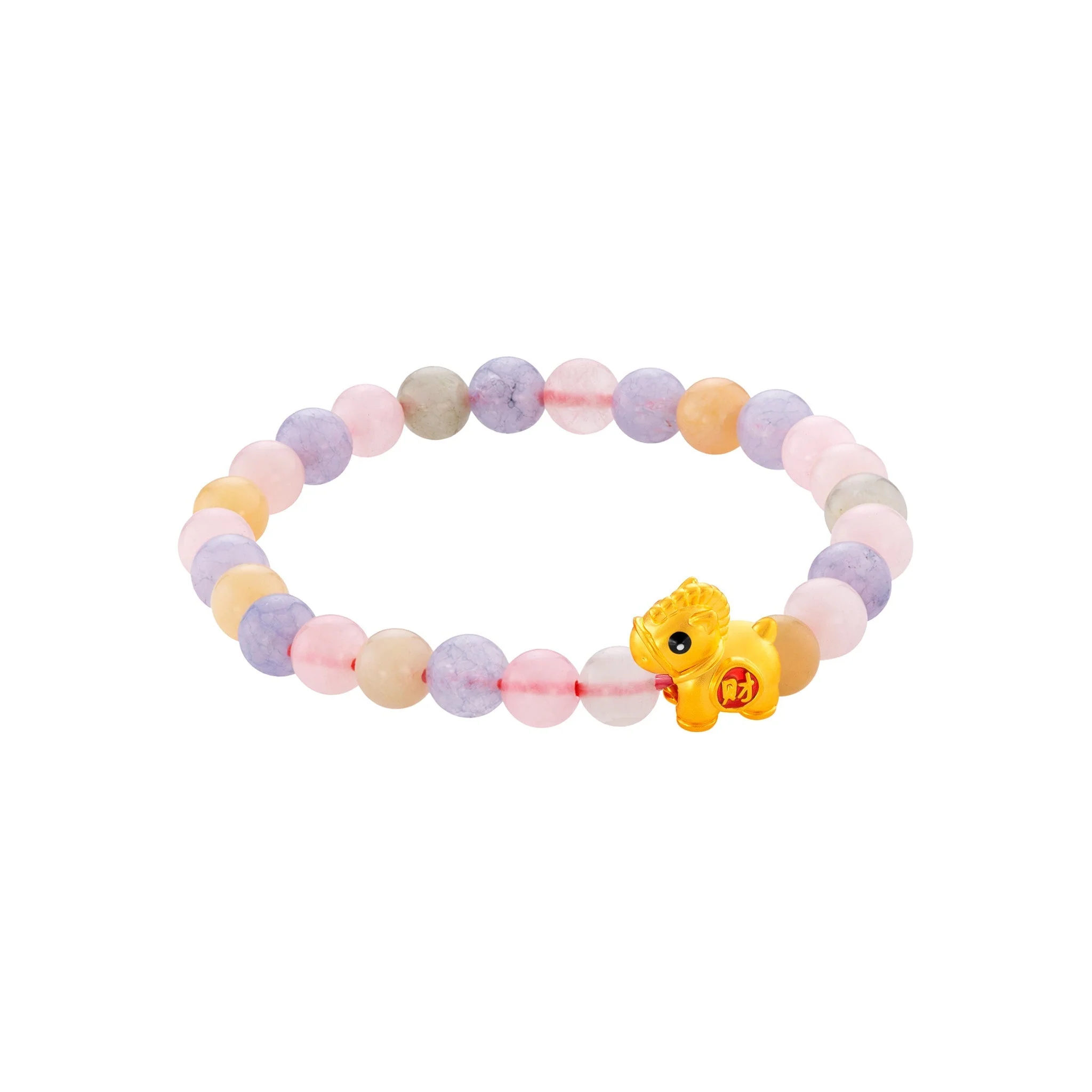 999 Gold Mini Horse 马到功成 with Auspicious Beads Bracelet - Image 25