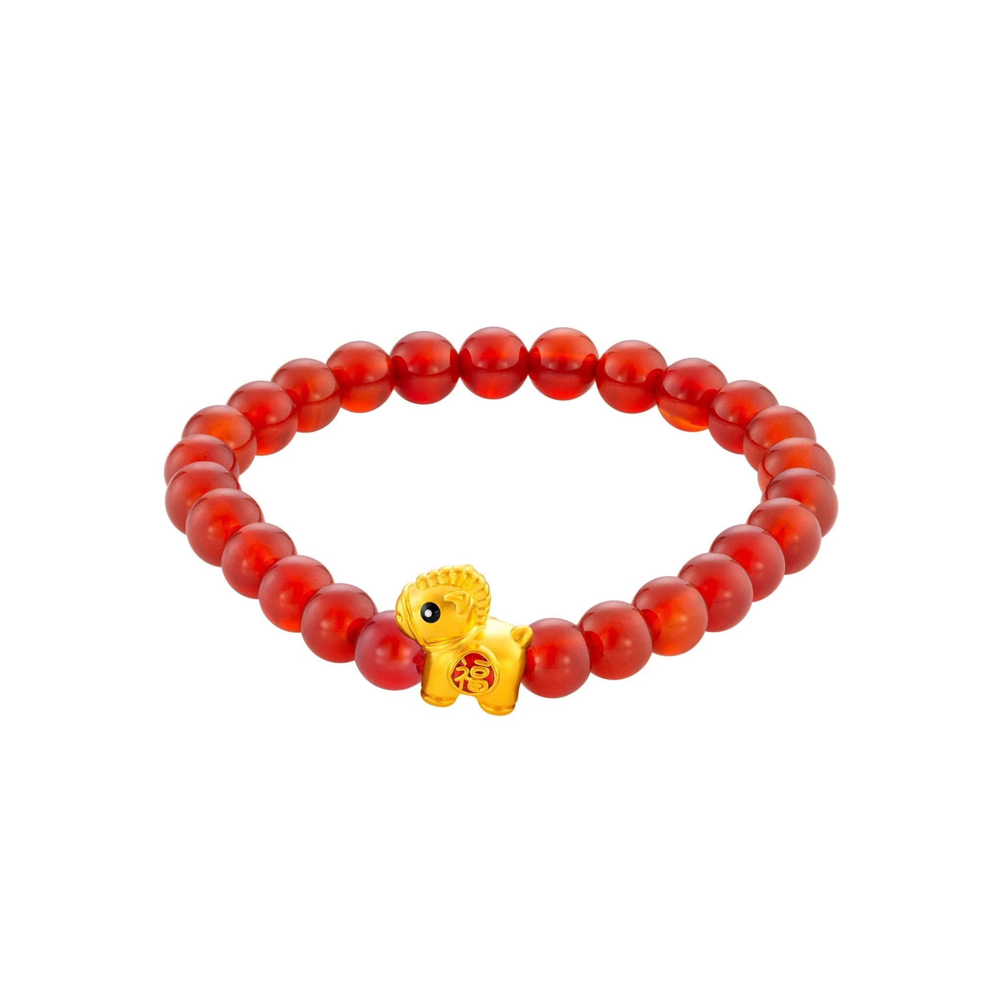 999 Gold Mini Horse 马到功成 with Auspicious Beads Bracelet - Image 26
