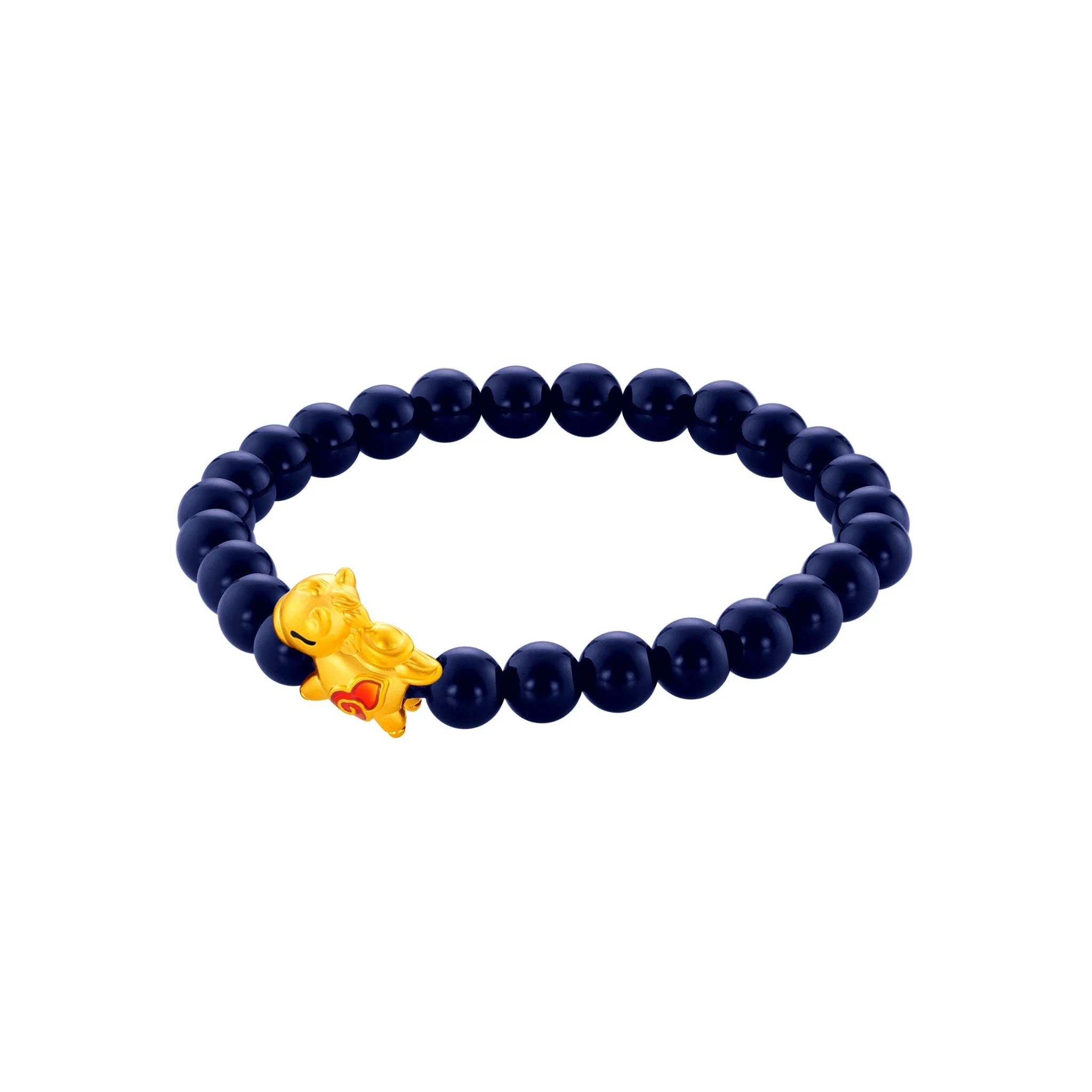 999 Gold Mini Horse 马到功成 with Auspicious Beads Bracelet - Image 29