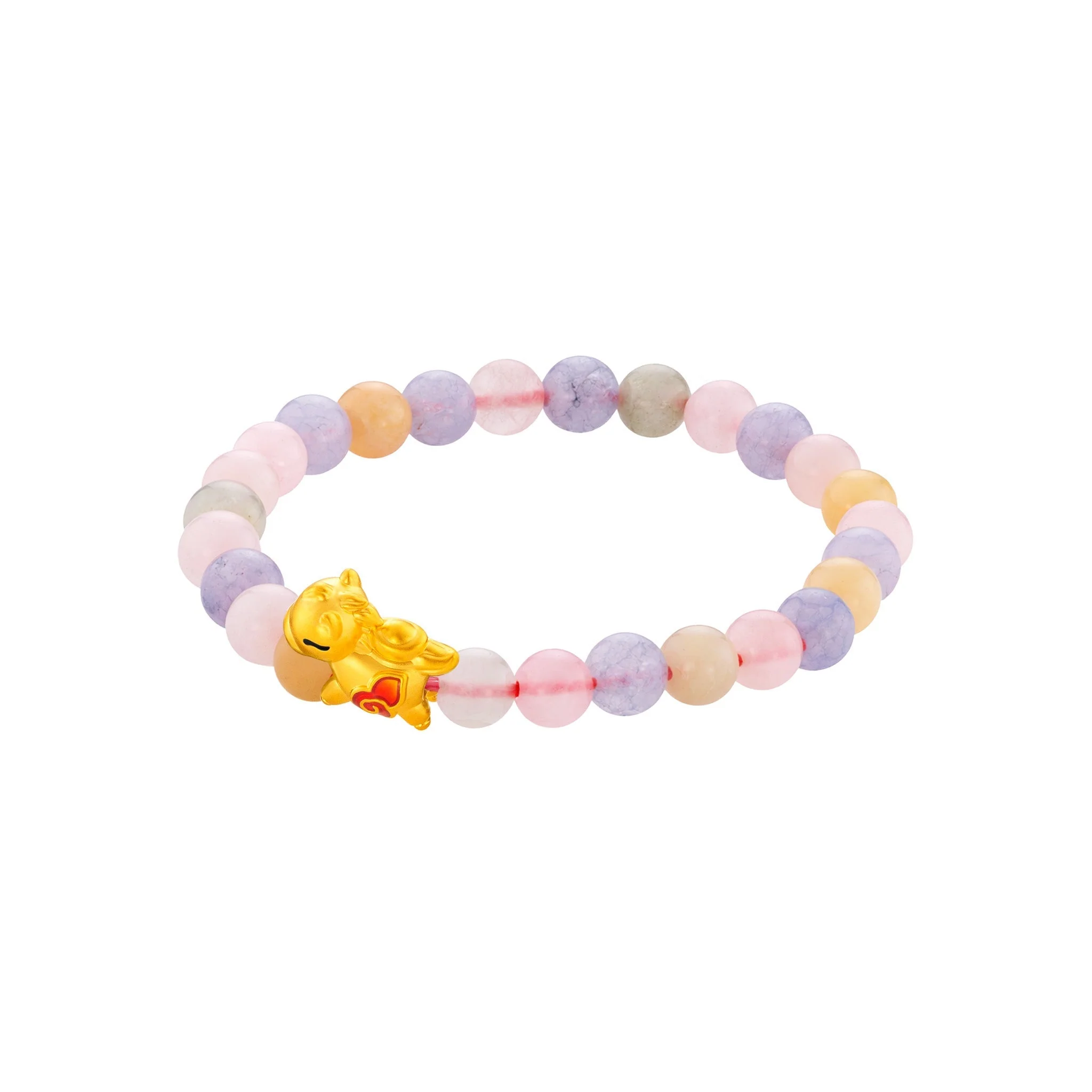 999 Gold Mini Horse 马到功成 with Auspicious Beads Bracelet - Image 30