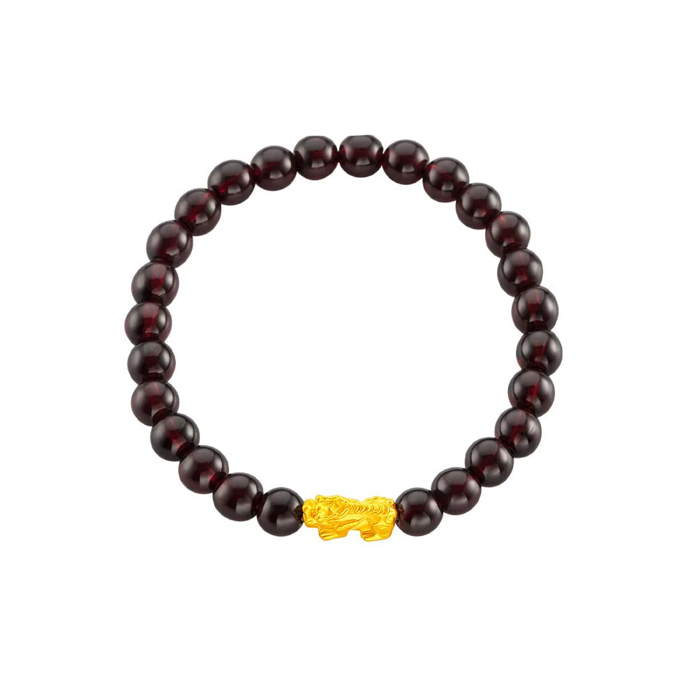 999 Gold Mini Pixiu 貔貅 with Auspicious Beads Bracelet - Image 10