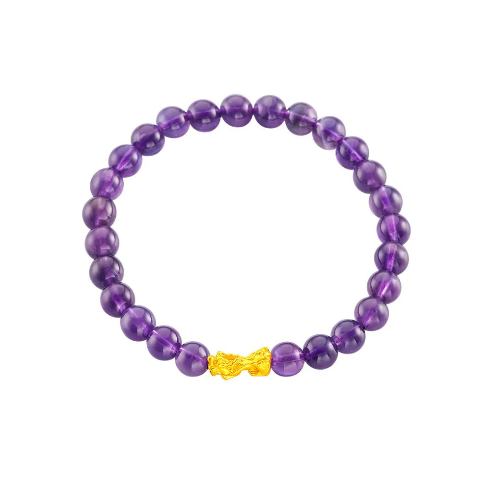999 Gold Mini Pixiu 貔貅 with Auspicious Beads Bracelet - Image 12