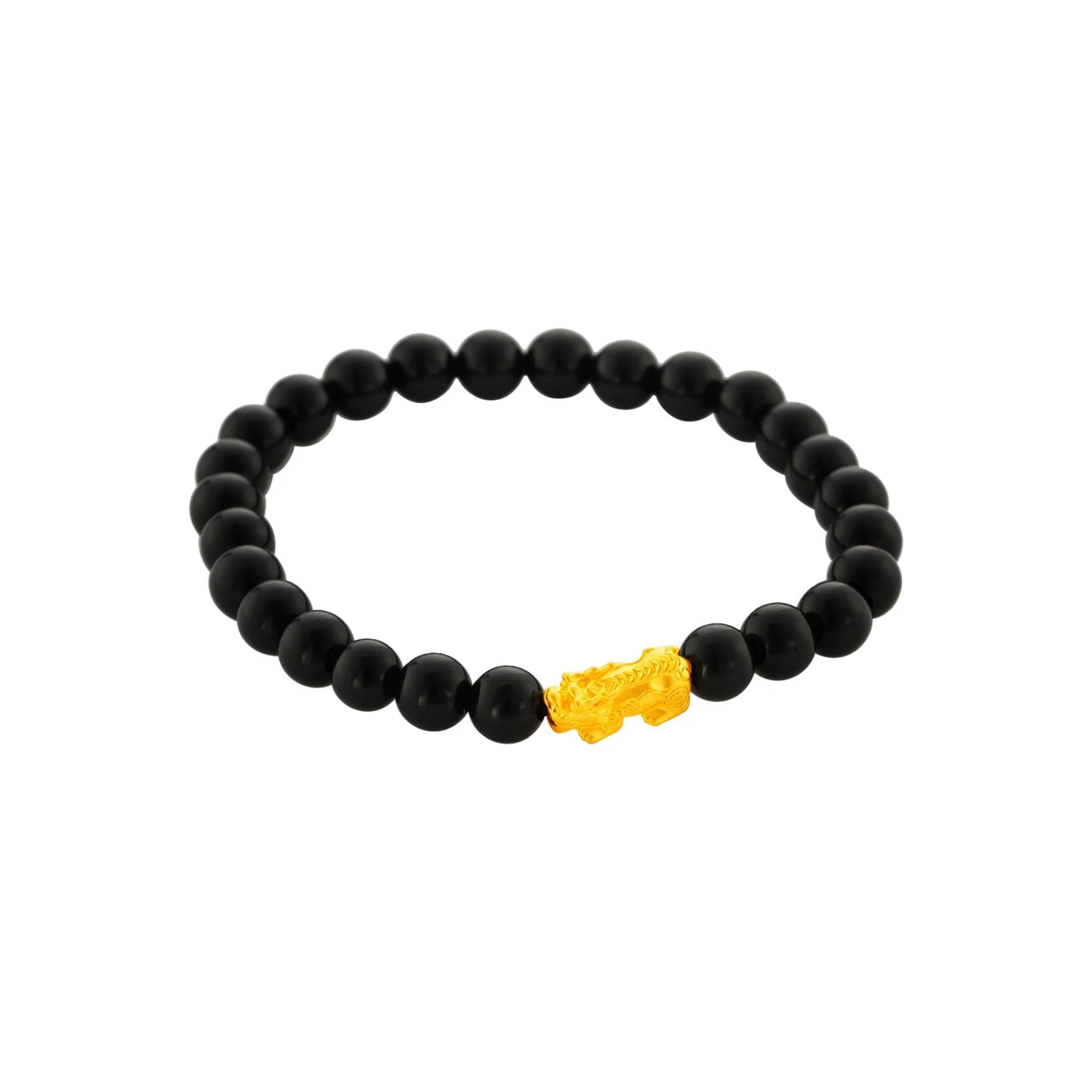 999 Gold Mini Pixiu 貔貅 with Auspicious Beads Bracelet - Image 16