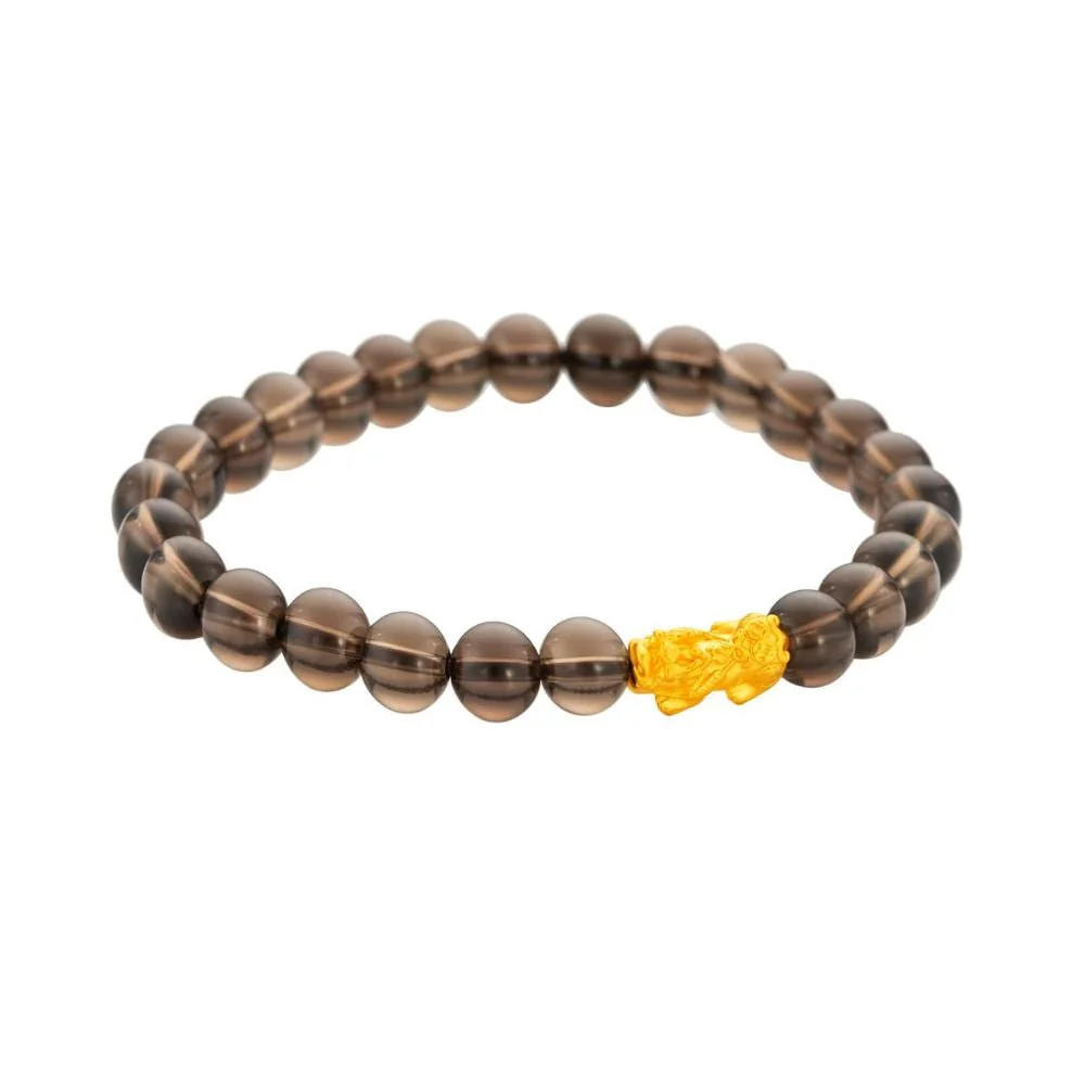 999 Gold Mini Pixiu 貔貅 with Auspicious Beads Bracelet - Image 17