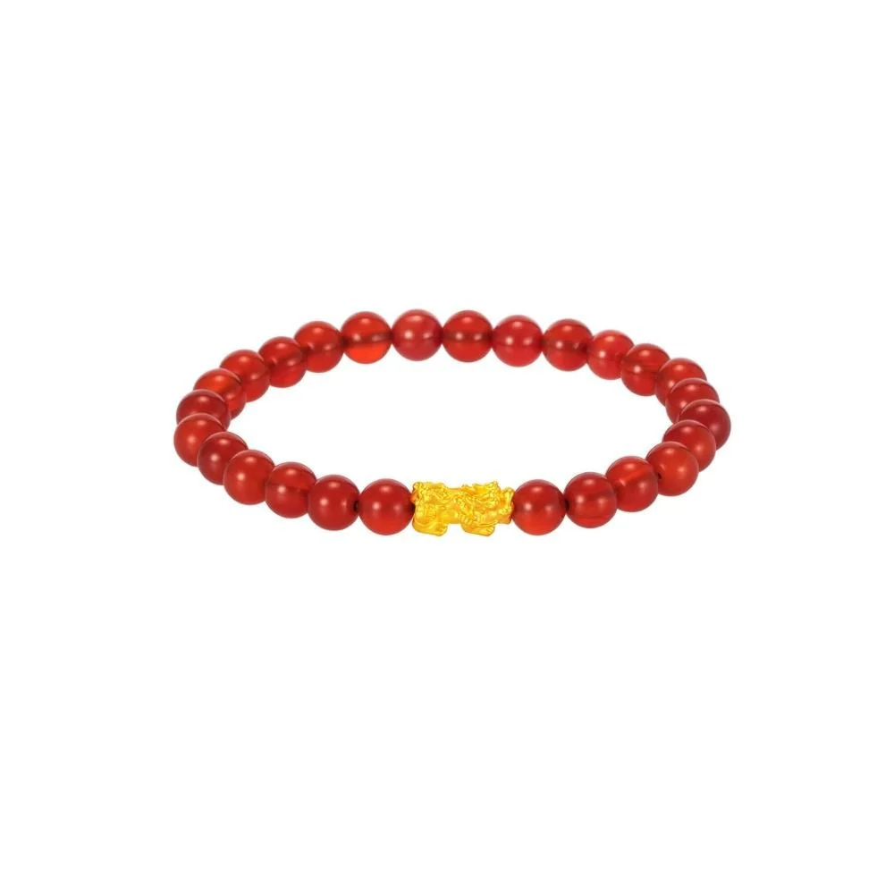 999 Gold Mini Pixiu 貔貅 with Auspicious Beads Bracelet - Image 20