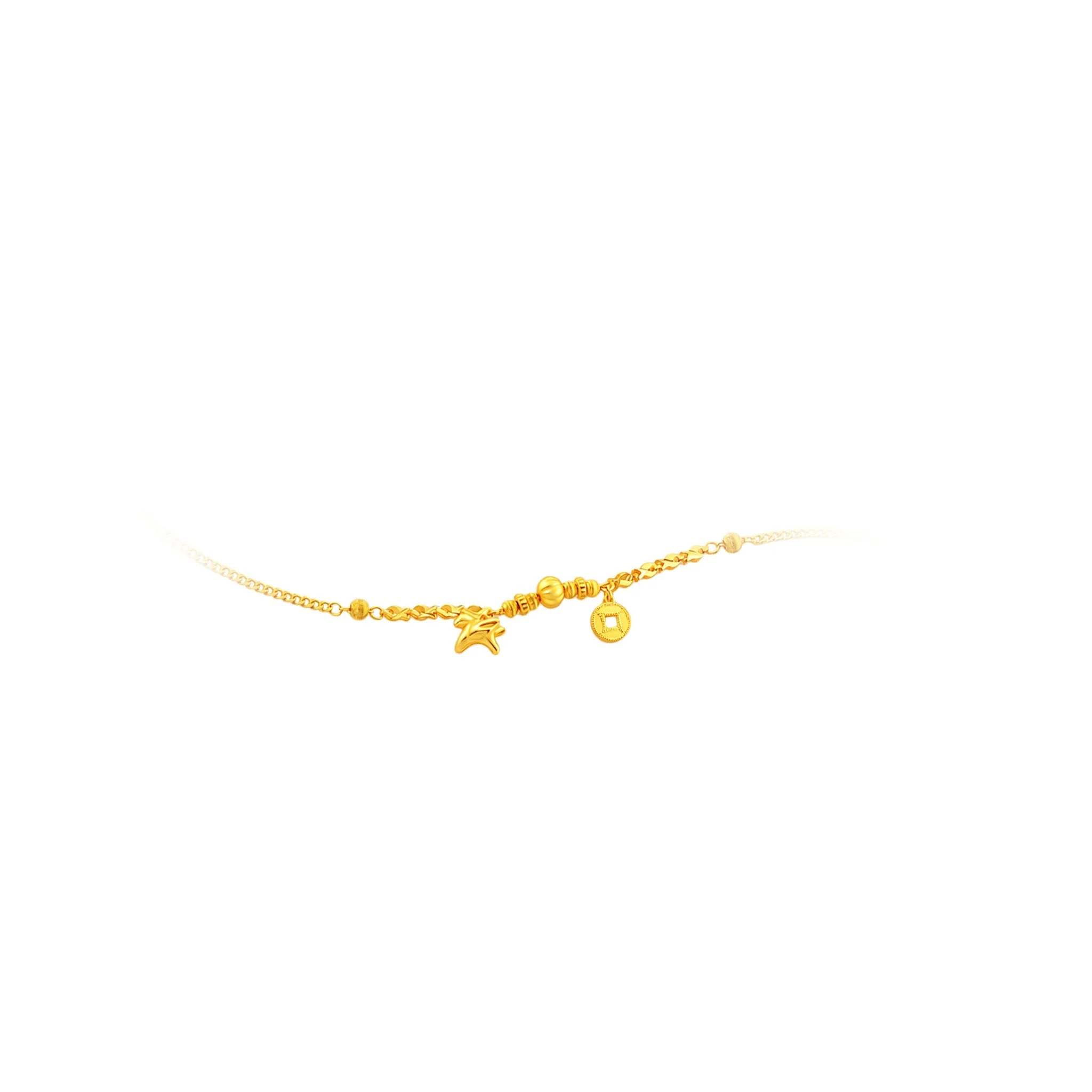 999 Gold Pegasus Fortune Ancient Coin Bracelet (飞黄腾达) - Image 3