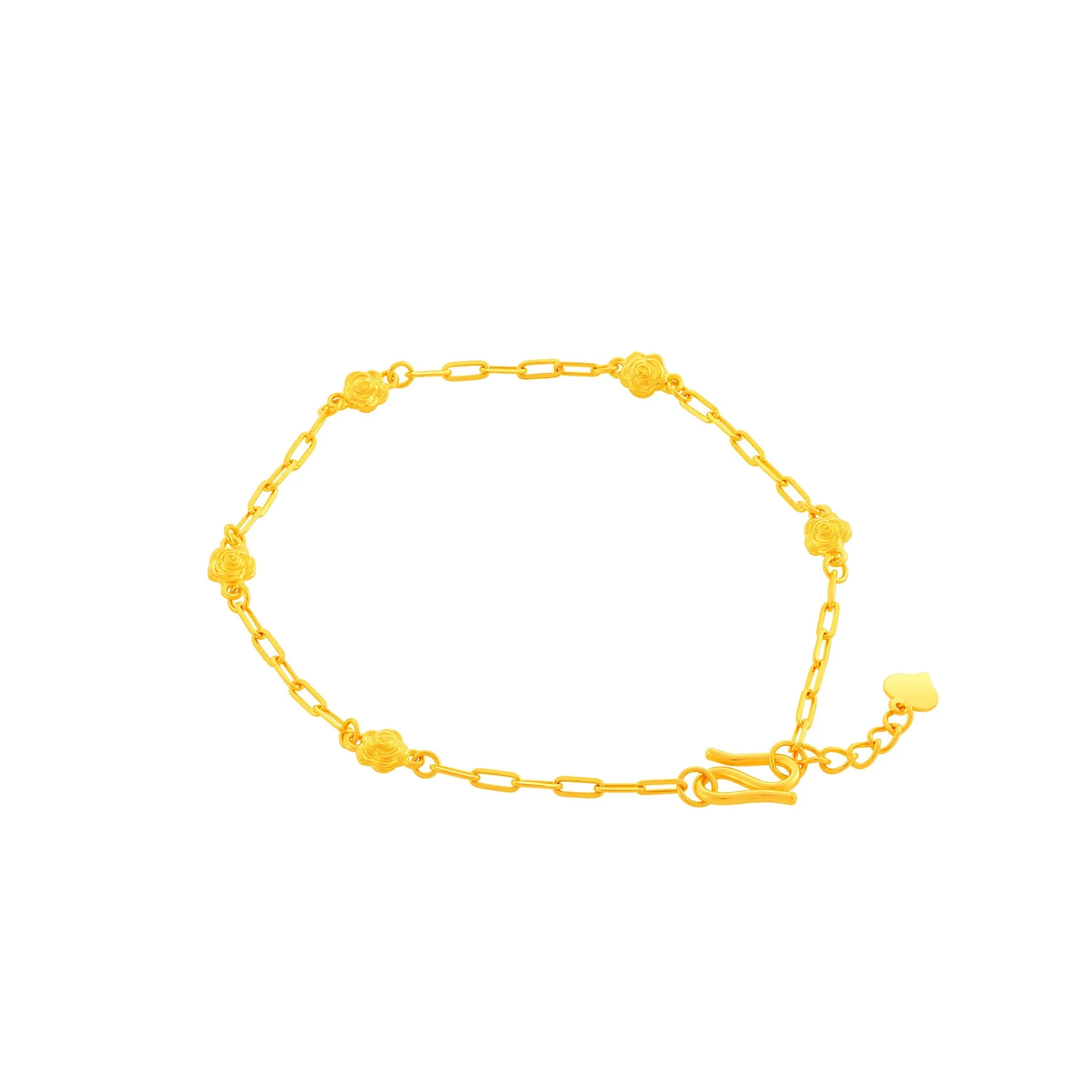 999 Gold Petite Rose Bracelet - Image 2