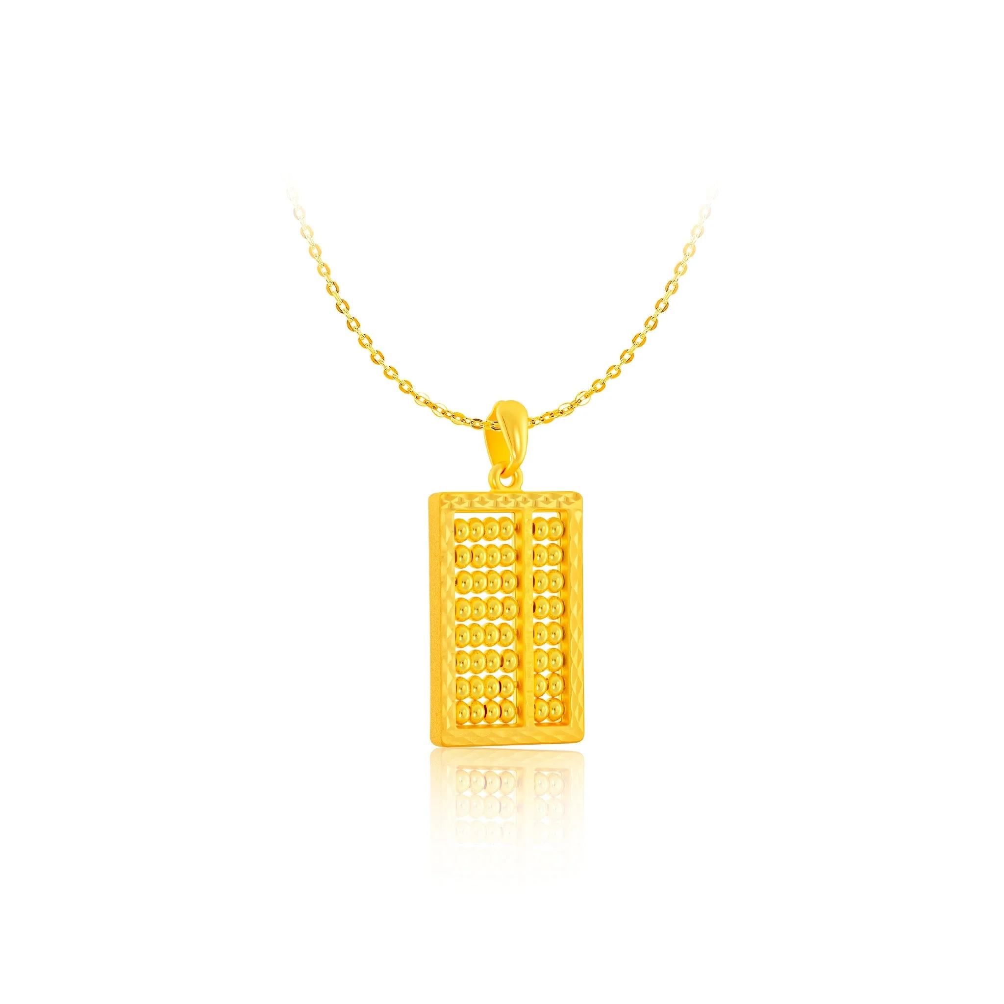 999 Gold (招福进禄) Abacus Pendant