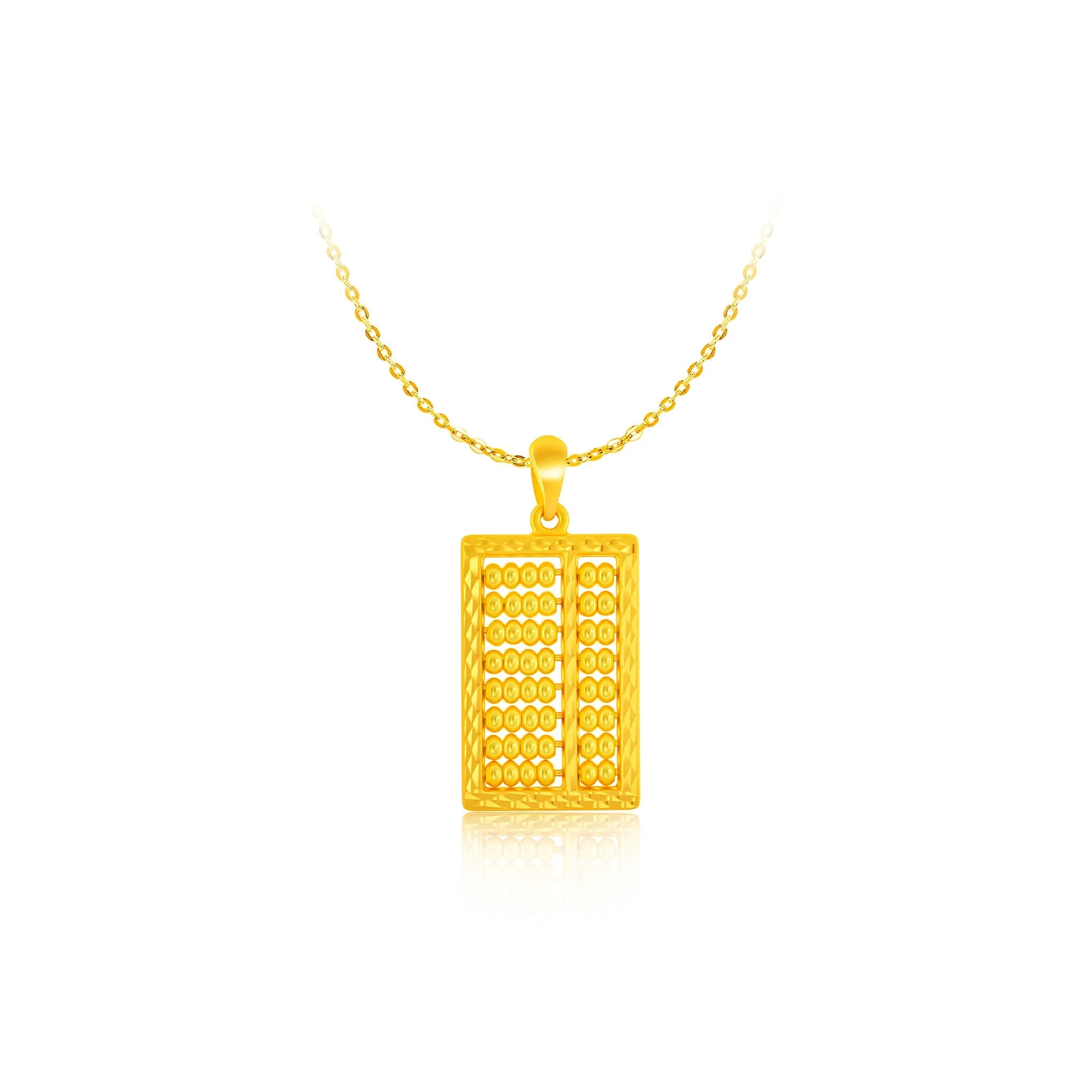 999 Gold (招福进禄) Abacus Pendant - Image 2