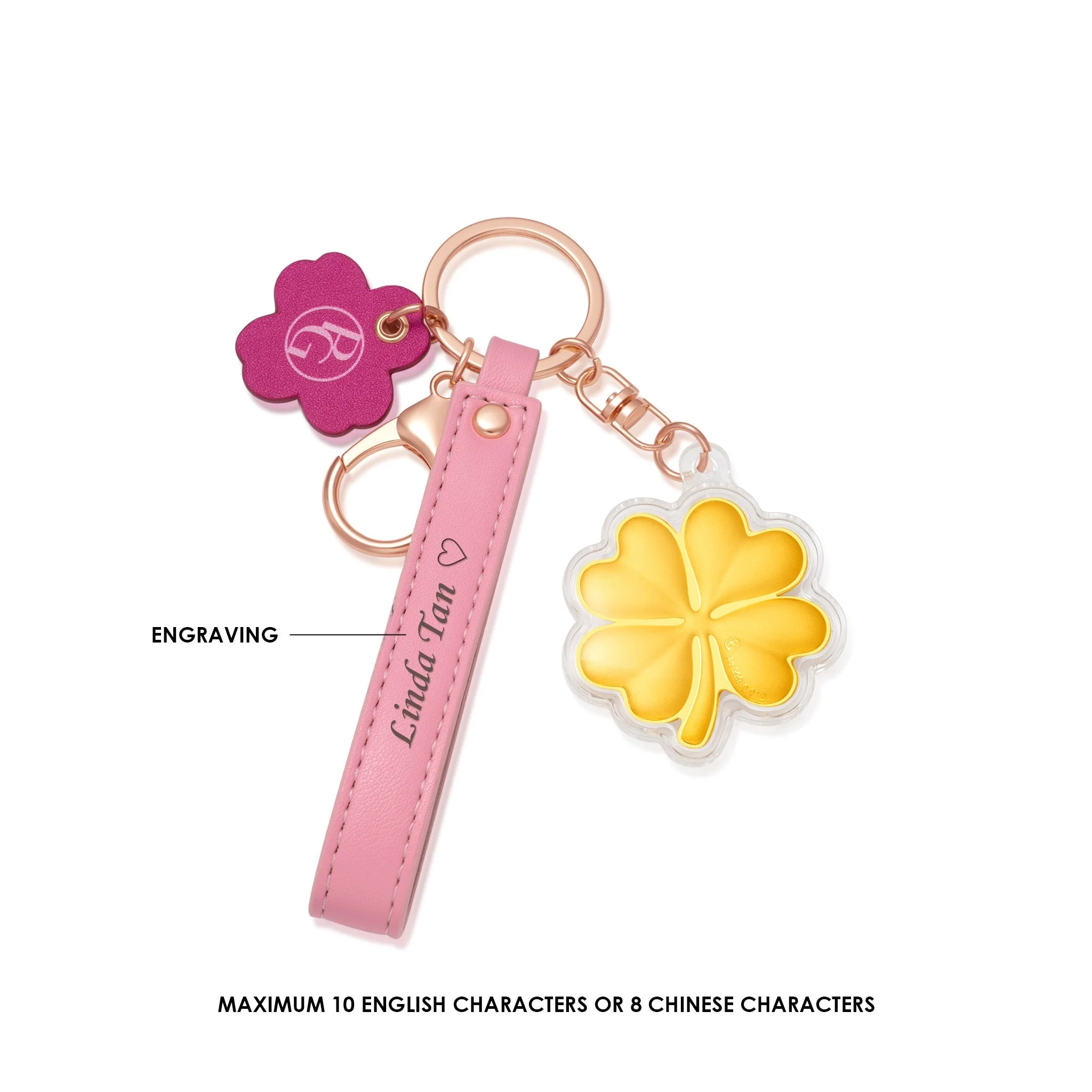 999 Gold Sweet Fortune Clover Keychain - Image 2