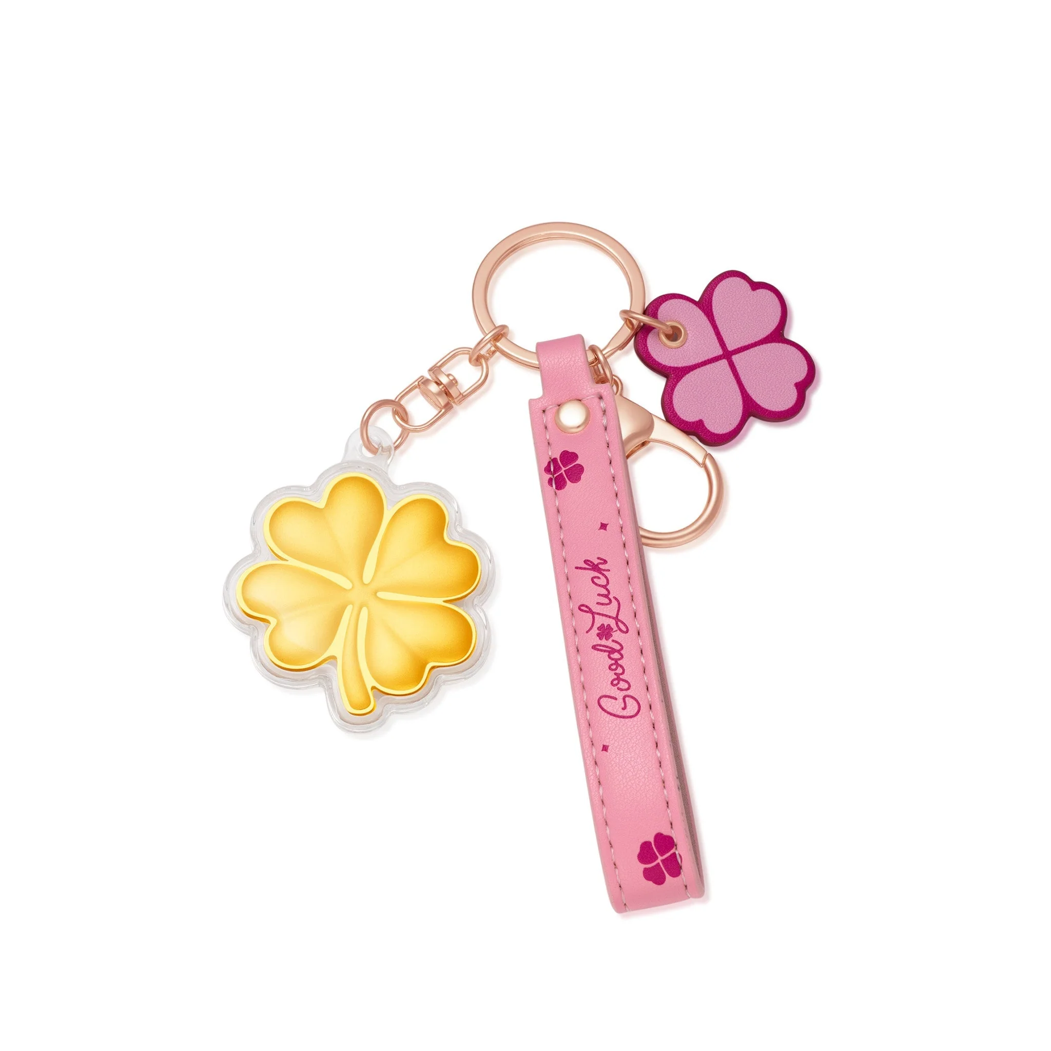 999 Gold Sweet Fortune Clover Keychain - Image 3